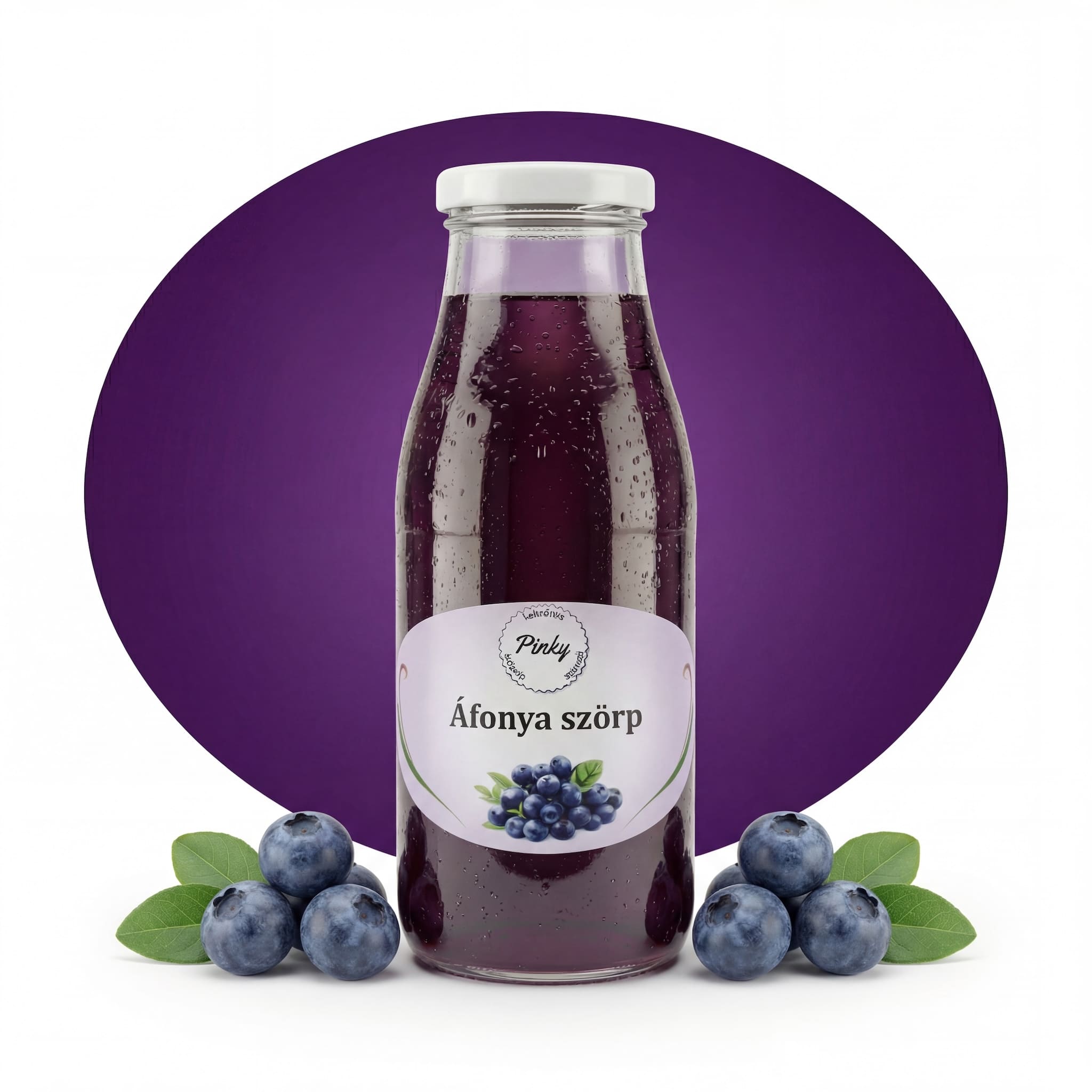 Pinky házi áfonya szörp 500 ml – kézműves, antioxidáns, adalékmentes