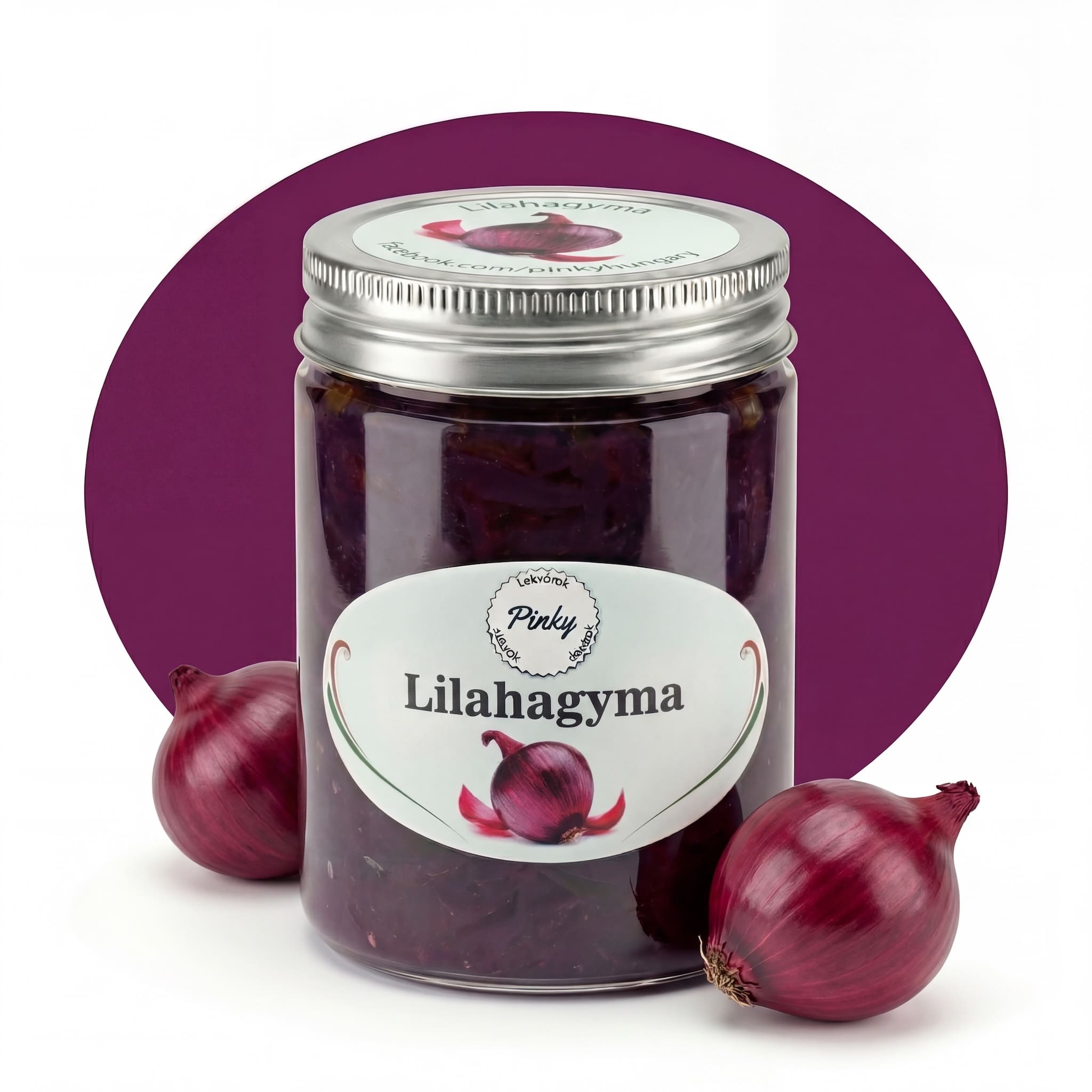 Pinky házi lilahagyma lekvár 355 ml – kézműves, sajt mellé