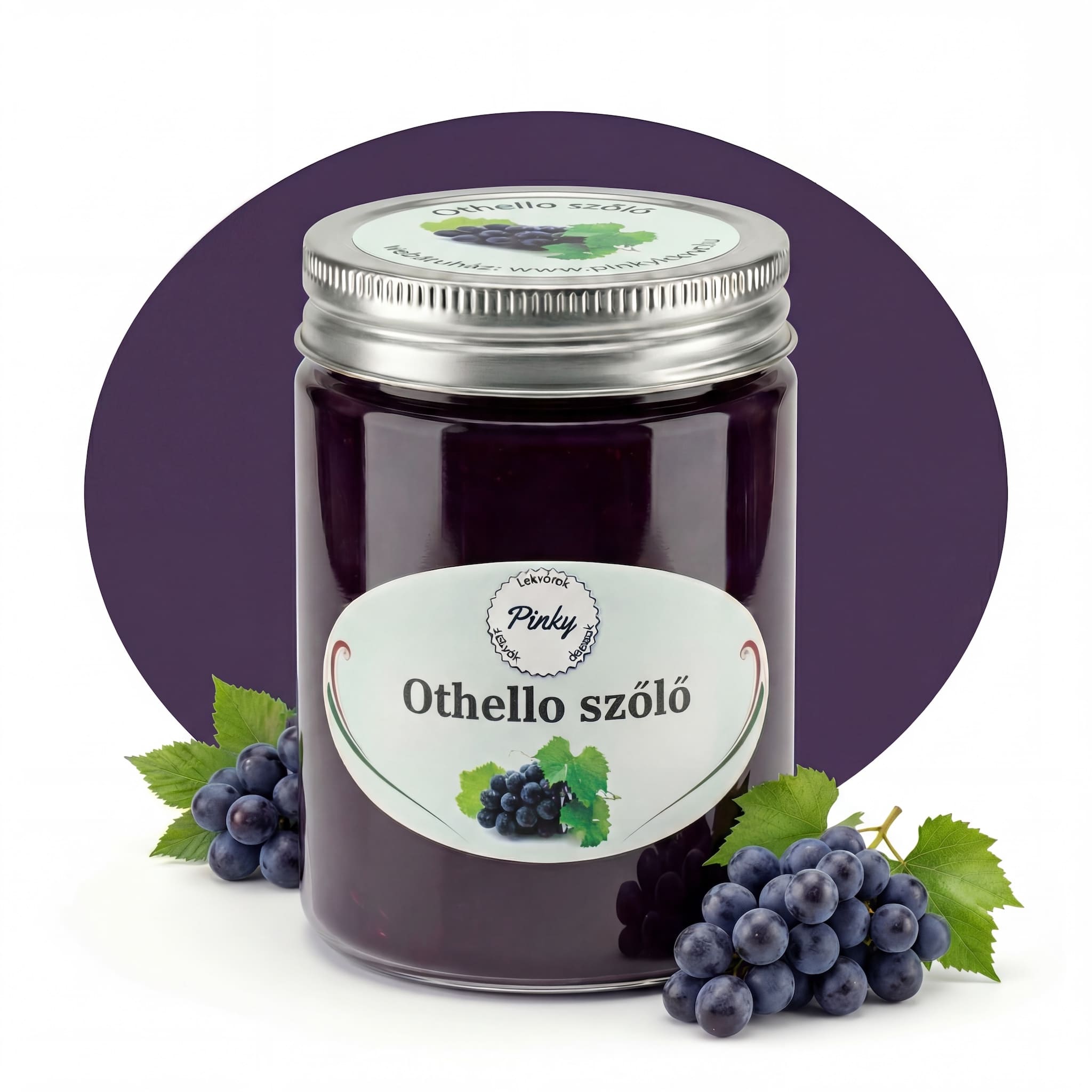 Pinky házi Othelló szőlő lekvár 355 ml – kézműves, természetes