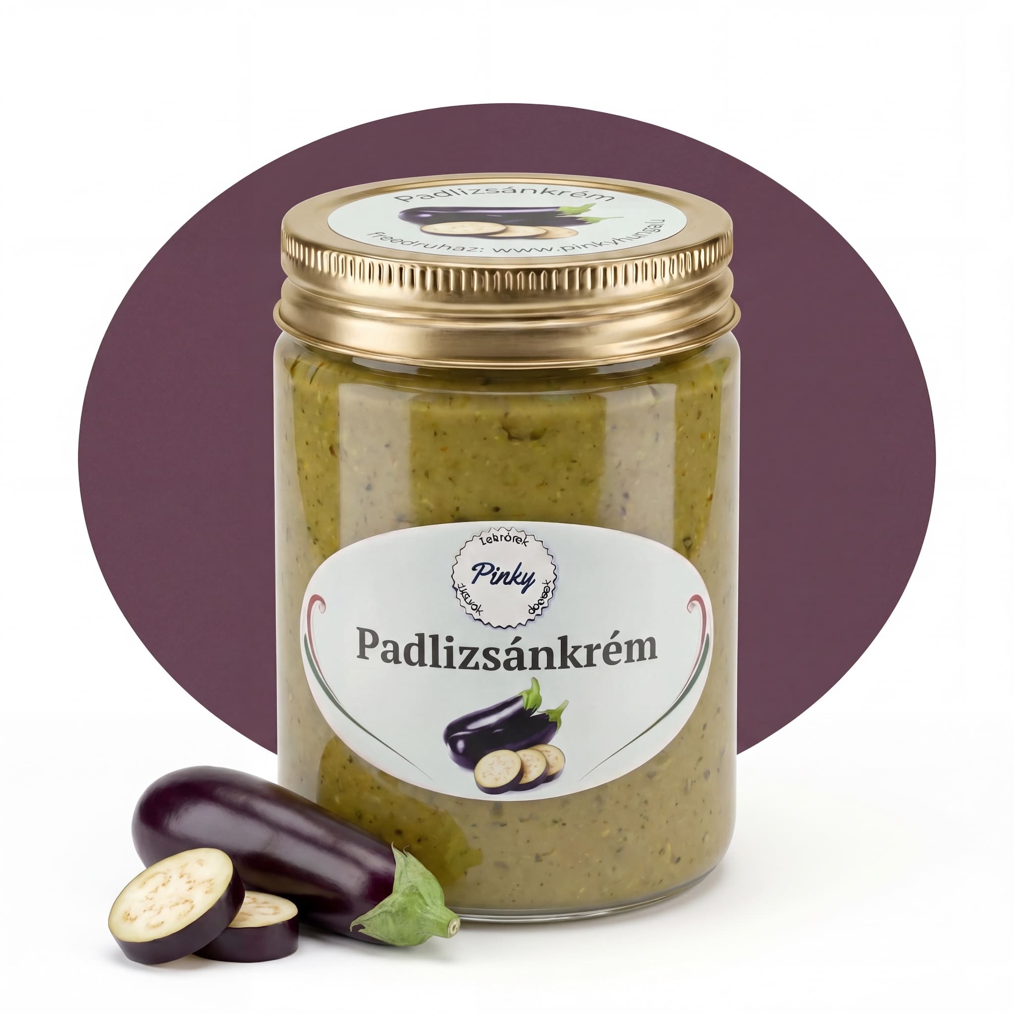 Pinky házi padlizsánkrém 355 ml – kézműves, tartósítószer nélkül
