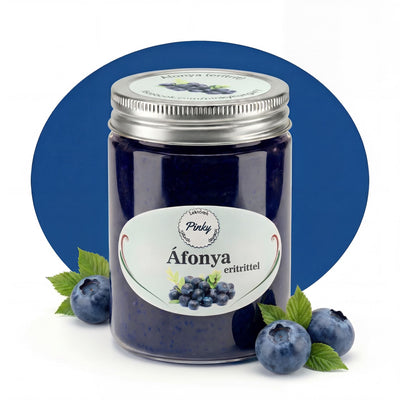 Pinky házi áfonya dzsem eritrittel 355 ml – cukormentes kézműves