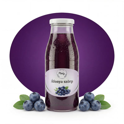 Pinky házi áfonya szörp 500 ml – kézműves, antioxidáns, adalékmentes