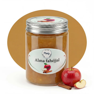 Pinky házi alma fahéjjal dzsem 355 ml – kézműves, fűszeres őszi íz