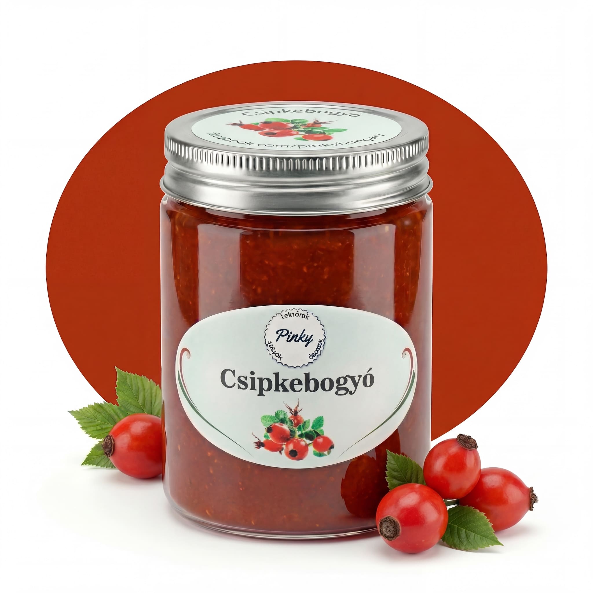 Pinky házi csipkebogyó lekvár 355 ml – kézműves, C-vitamin gazdag