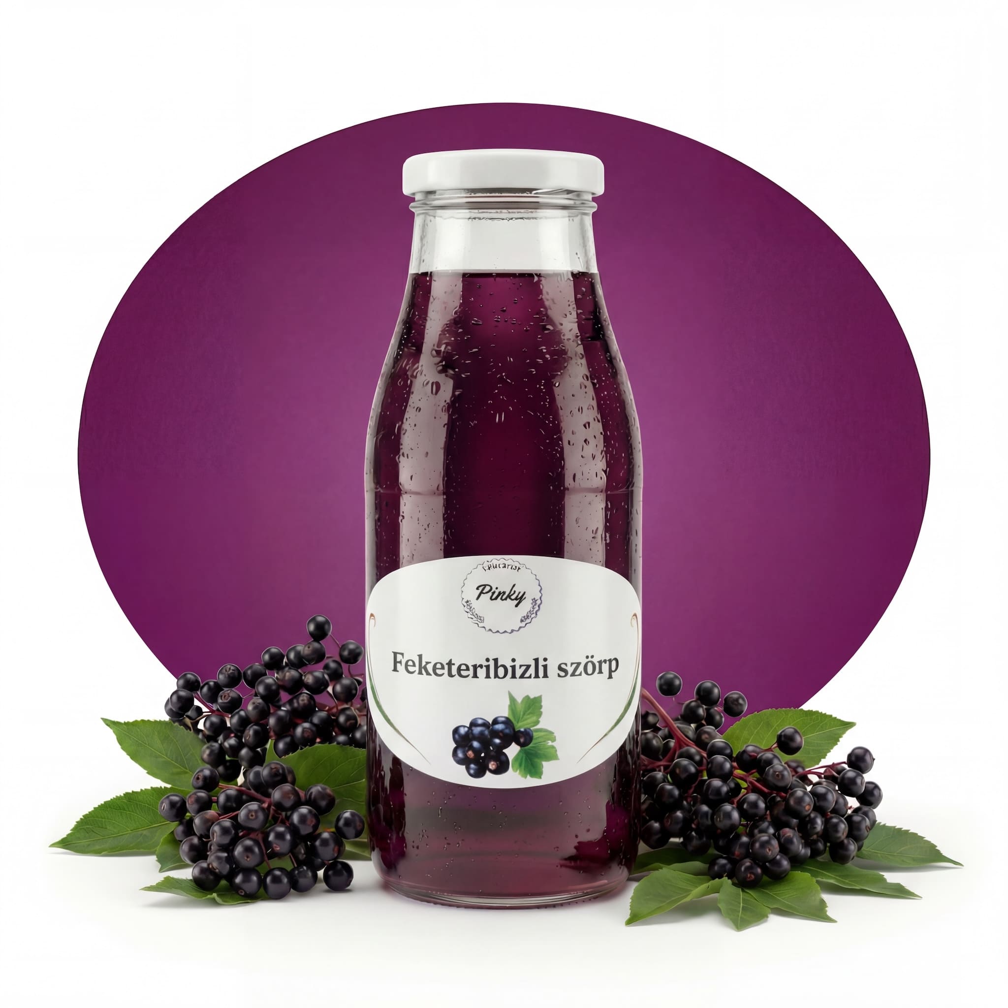 Pinky házi feketeribizli szörp 500 ml – kézműves, intenzív, C-vitamin