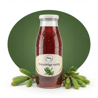 Pinky házi fenyőrügy szörp 500 ml – kézműves, erdei, természetes