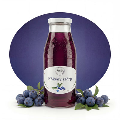 Pinky házi kökény szörp 500 ml – kézműves vadgyümölcs, fanyar