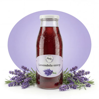 Pinky házi levendula szörp 500 ml – kézműves, virágos, természetes