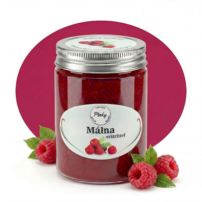 Pinky házi málna lekvár eritrittel 355 ml – cukormentes kézműves