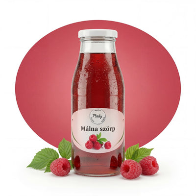 Pinky házi málna szörp 500 ml – kézműves, adalékmentes, frissítő