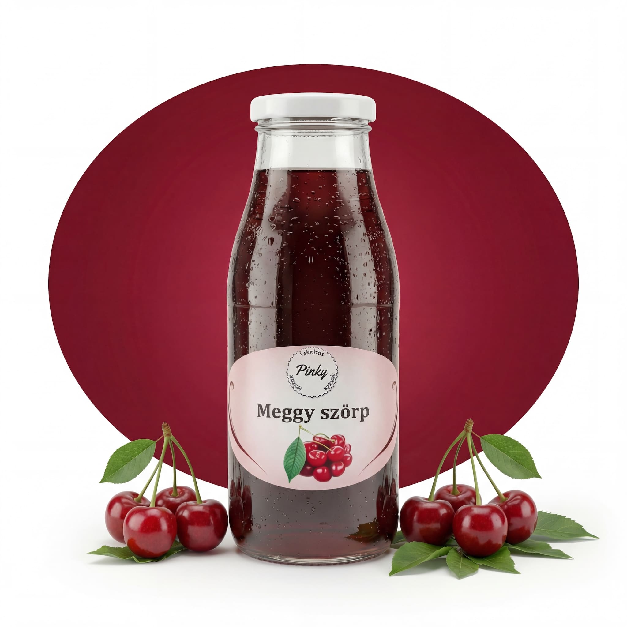 Pinky házi meggy szörp 500 ml – kézműves, adalékmentes, savanykás