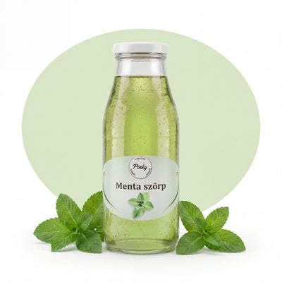 Pinky házi menta szörp 500 ml – kézműves, hűsítő, frissítő