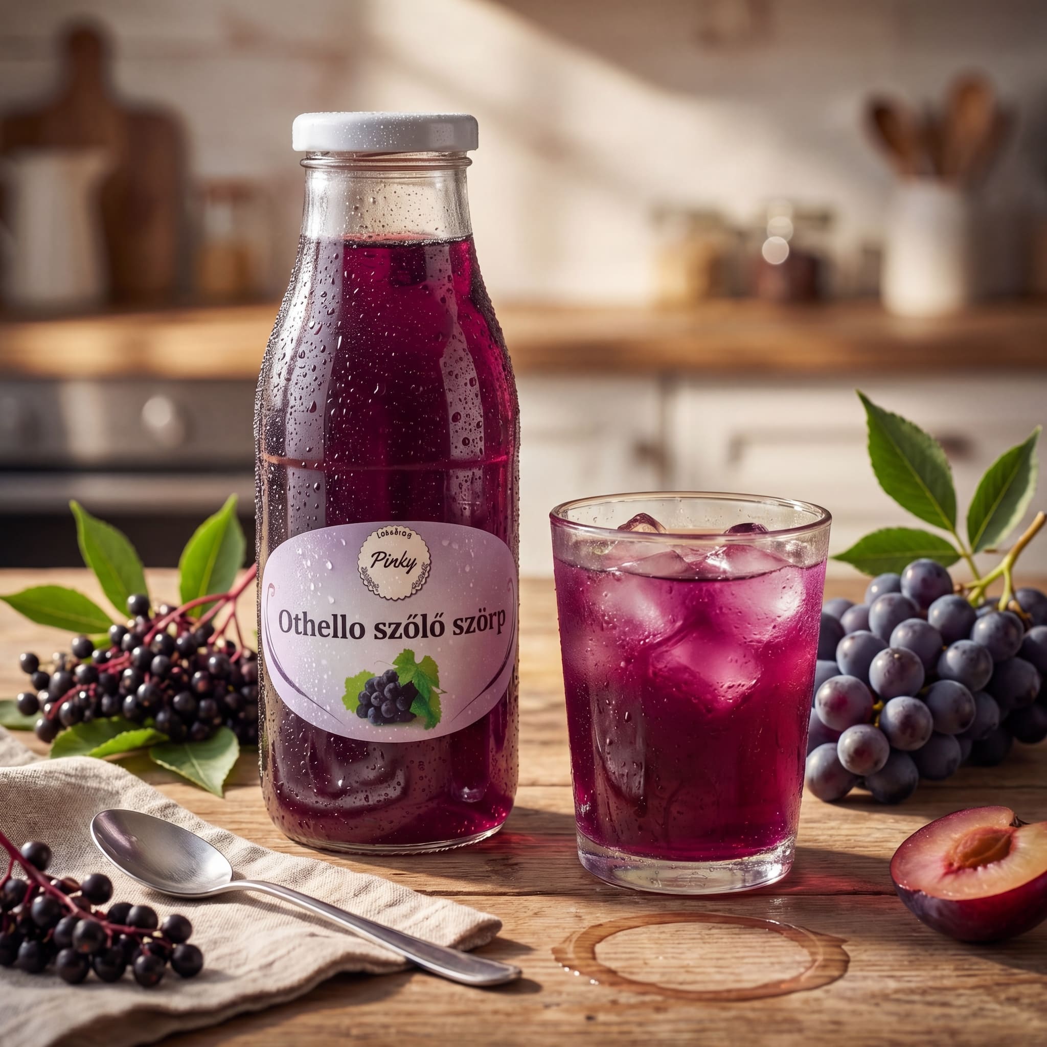 Pinky házi Othelló szőlő szörp 200ml – Elit Díjas kézműves kóstolóméret
