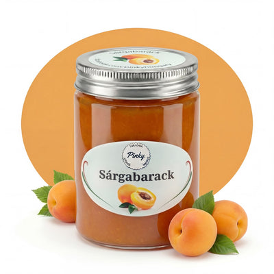 Pinky házi sárgabarack lekvár 355 ml – kézműves, tartósítószer-mentes