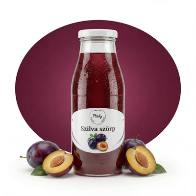 Pinky házi szilva szörp 500 ml – kézműves, édes-savanykás, természetes