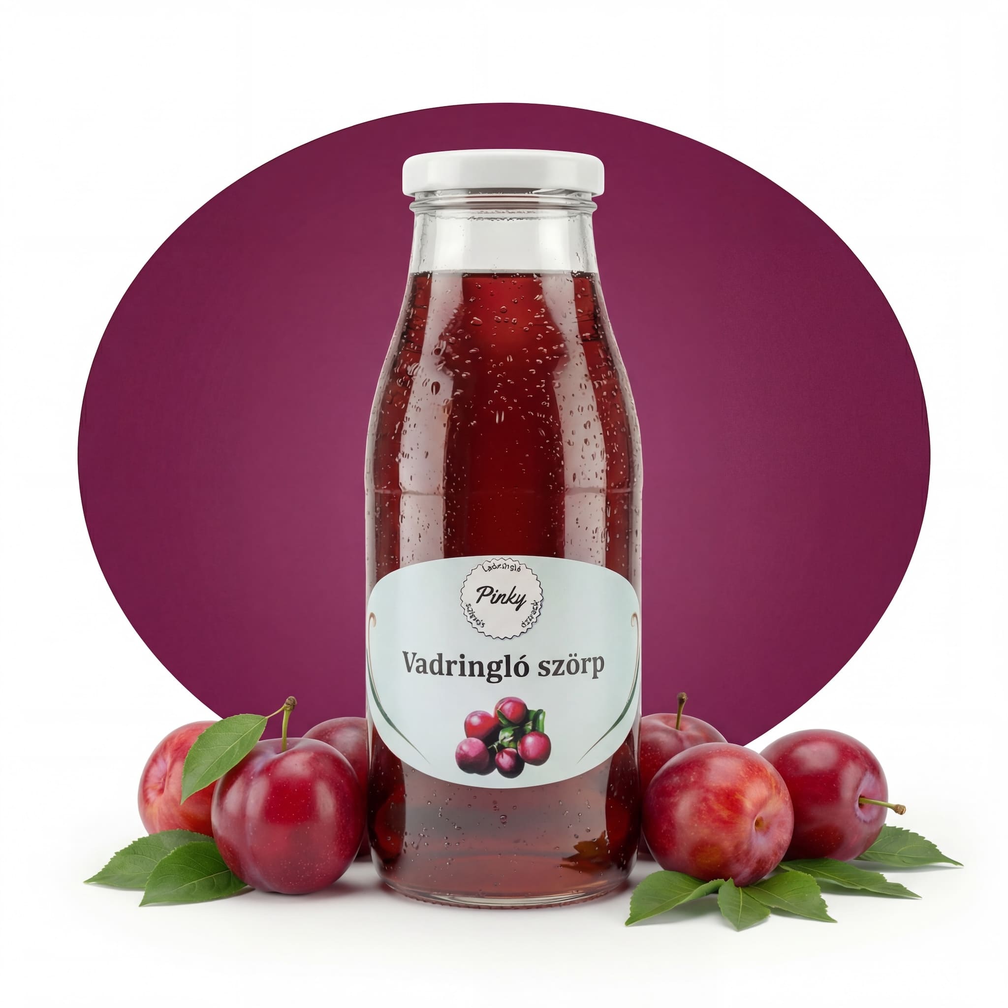 Pinky házi vadringló szörp 500 ml – kézműves ritka vadgyümölcs