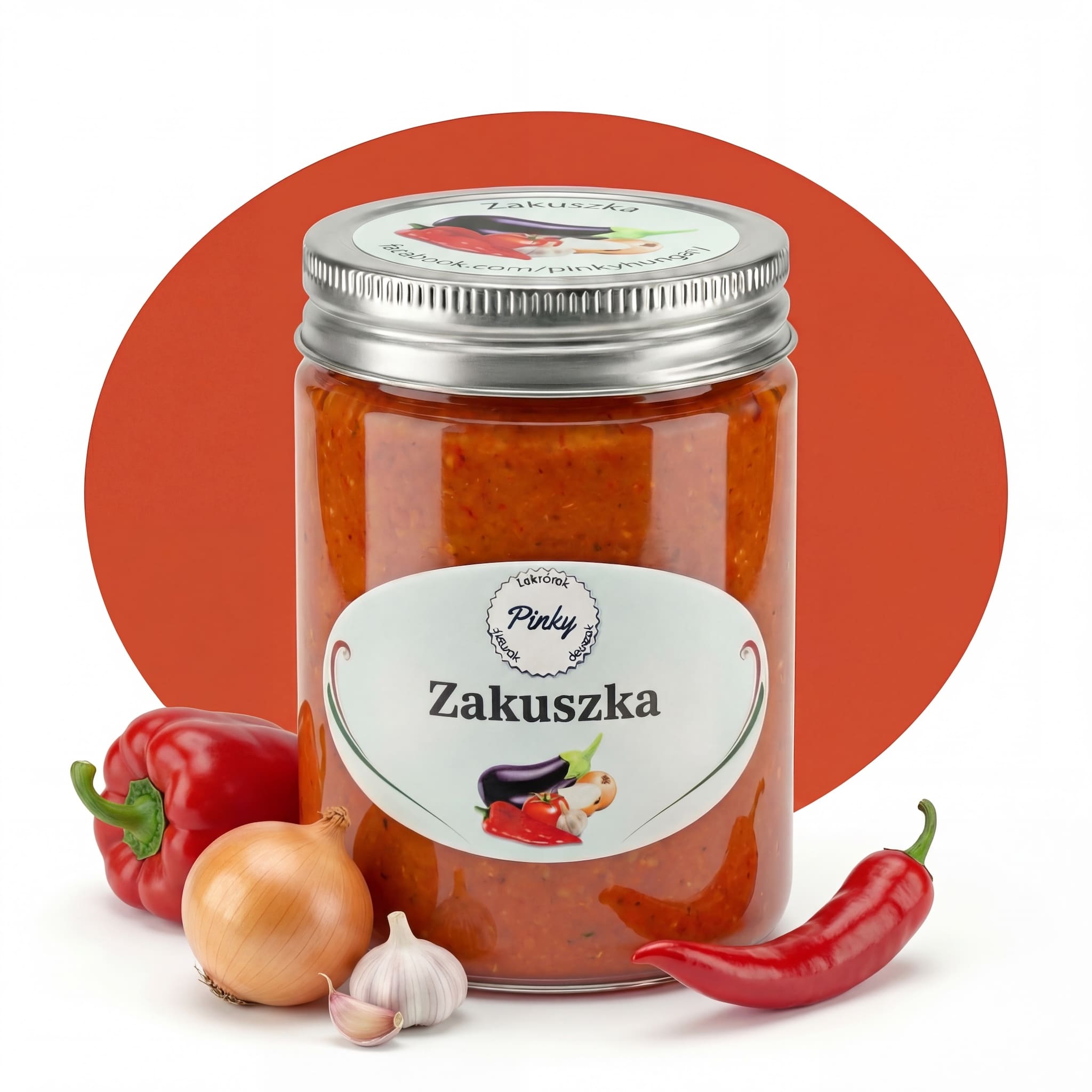Pinky házi erdélyi zakuszka 355 ml – kézműves, tartósítószer-mentes